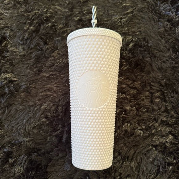 Starbucks Other - Starbucks White Textured Tumbler with Straw